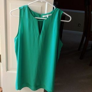 Sleeveless green polyester top by Violet Claire